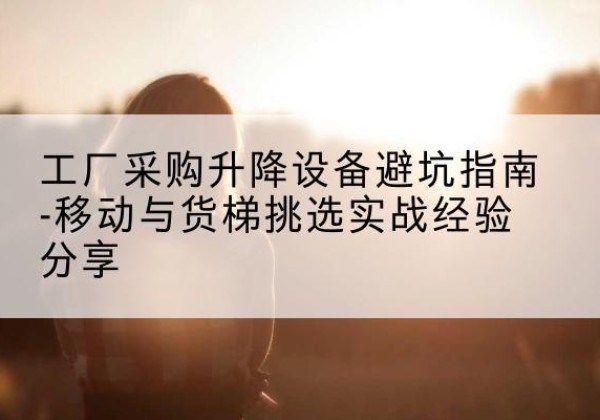 称多移动式升降机怎么选-工厂采购升降设备避坑指南-移动与货梯挑选实战经验分享